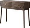 Schreibtisch Walnuss 100x35x80 cm Century Modern Produktbild-Vorschau 3