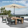 （Beige）Résistant à la pluie Parasol rectangulaire Voir les images du produit 7