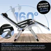 ELONEO Chaise longue pliable avec rembourrage Premium, Voir les images du produit 5
