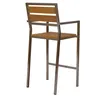 Teako Design Barhocker Lavarone Teak Edelstahl stapelbar Produktbild-Vorschau 4
