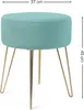 Theo Cleo Runder Sitzhocker Schminktisch Hocker Ottoman Produktbild-Vorschau 2