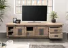 MASSIVMOEBEL24 | Meuble TV 200x55 Manguier laqué blanchi Voir les images du produit 4