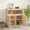 vidaXL Sideboard 70x34x80 cm Massivholz Kiefer Produktbild-Vorschau 3