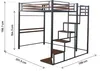 Lit mezzanine en métal avec escalier "LENA" - 140 x 190 cm Voir les images du produit 3