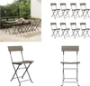 vidaXL Bistrostühle 8 Stk. Klappbar Grau Poly Rattan und Produktbild-Vorschau 1
