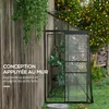 Outsunny Serre adossée, serre de jardin polycarbonate, avec Voir les images du produit 7