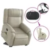 vidaXL Fauteuil de massage avec releveur Crème Similicuir Voir les images du produit 6