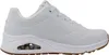 A white sneaker with a brown sole is shown from the side against a white background. Voir les images du produit