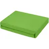 A folded green fitted sheet is shown on a white background. Produktbild-Vorschau
