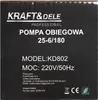 KRAFT&DELE | Cirkulačné čerpadlo, 25-6/180, čerpadlo pre Náhľad obrázku produktu 10