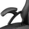 Close-up view of a black and gray gaming chair armrest and seat. Náhled obrázku produktu