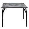 A square metal garden table with a mesh top and black legs, shown from a front-facing angle against a white background. Náhled obrázku produktu