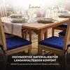 Lavea® Sitzkissen 40x40 cm - 4er Set,  mit Stoffbändern – Produktbild-Vorschau 5