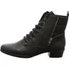 A side view of a black women's boot. Voir les images du produit