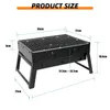 Holzkohlegrills Grill BBQ Portable, Tischgrill Campinggrill Produktbild-Vorschau 4