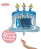 Folienballon Birthday Boy Shape blau 70 x 60 cm Produktbild-Vorschau 3