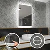 Badspiegel mit LED Beleuchtung und Touch-Schalter - Osaka - Produktbild-Vorschau 1