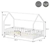 ML-Design Kinderbett 90x200cm mit Rausfallschutz, Dach & Produktbild-Vorschau 7
