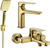 Mexen Lynx R62 Badewannenset, Gold - 745903R62-50 Produktbild-Vorschau 1