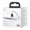 The image shows the retail packaging of a Baseus 20W USB-C charger and a Lightning cable. Produktbild-Vorschau
