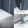 doporro Duschtür Nischentür dusche 130x195cm Duschwand Produktbild-Vorschau 6