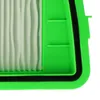 Close-up of a green vacuum cleaner filter with a black seal and white filter material. Produktbild-Vorschau