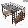 Etagenbett 140x200 cm mit Polstersofa & Stauraum – Hochbett Produktbild-Vorschau 12