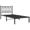 vidaXL Postel s čelem kovová černá 90x200 cm Náhled obrázku produktu 3