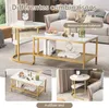 set di 2 tavolini con design in marmo e struttura in Anteprima dell’immagine prodotto 8