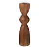 Set van 2 houten kandelaars, walnoot, 25 cm. Houten Productafbeelding-voorbeeld 2