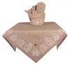 Tovaglia Clayre & Eef 100x100 cm in cotone marrone Casa di Anteprima dell’immagine prodotto 3