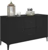 vidaXL Kredens czarny 100x36x60 cm materiał drewnopochodny Podgląd zdjęcia produktu 3