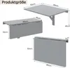 COSTWAY Wandmontierter Klapptisch, 80 x 60 cm, klappbarer Produktbild-Vorschau 3