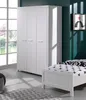 Kleiderschrank Erik MDF Weiß 144x206x58 cm Produktbild-Vorschau 5
