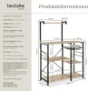 A diagram showing the dimensions and technical specifications of a kitchen shelf. Náhled obrázku produktu