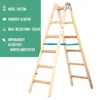 Holzleiter Standard 2x6 Stufen 150kg klappbare Malerleiter Produktbild-Vorschau 2