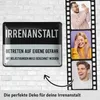 LANOLU retro Blechschilder Sprüche lustig, IRRENANSTALT Produktbild-Vorschau 2