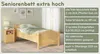 Seniorenbett extra hoch 100x200 Massivholz Kiefer Holz Produktbild-Vorschau 3
