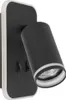 Rohrring-Wandleuchte, schwarz, 1xGU10 + LED 6W Produktbild-Vorschau 2