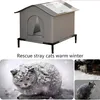 Winterliches Katzenhaus für draußen, isolierte Produktbild-Vorschau 3