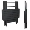 A folded black table shown from the front and side. Anteprima dell’immagine prodotto