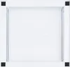 A top-down view of a white washing machine stand with a pull-out shelf, against a white background. Voir les images du produit