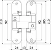 Anselmi Istar 505 (AN 140 3D) unsichtbares Scharnier Produktbild-Vorschau 1