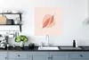 MuchoWow® Poster Abstrakte rosa Blatt Illustration 75x75 cm Produktbild-Vorschau 3