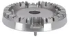 A close-up shot of a gas stove burner grate. Produktbild-Vorschau