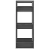 vidaXL Bücherregal/Raumteiler Grau 41x35x91 cm Massivholz Produktbild-Vorschau 4