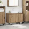 vidaXL Waschbeckenschrank Artisan-Eiche 91 x 35 x 60 cm Produktbild-Vorschau 4