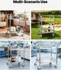 SucceBuy Edelstahlwagen mit 2 Ebenen und Rollen, ideal für Produktbild-Vorschau 6