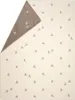 A cream-colored blanket with a pattern of small brown deer, folded to show a brown underside. Produktbild-Vorschau