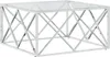 Couchtisch 80x80x40 cm Edelstahl und Glas Produktbild-Vorschau 1